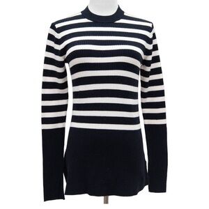 Everlane Black and White Striped Sweater